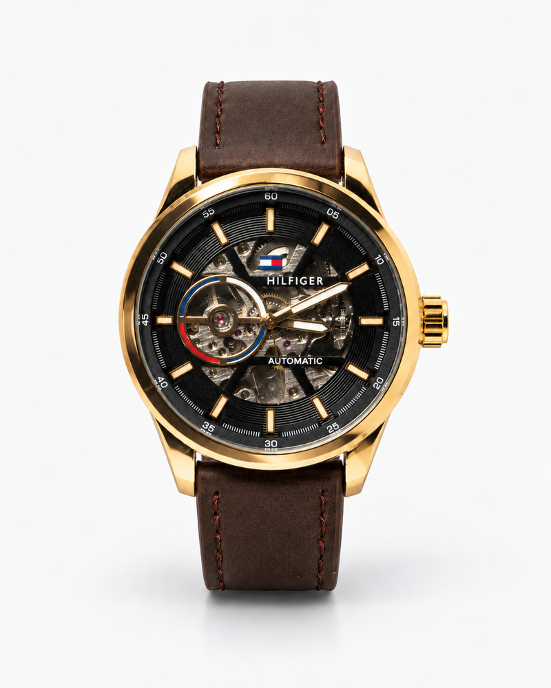 Tommy Hilfiger Automatic Skeleton Dial Watch