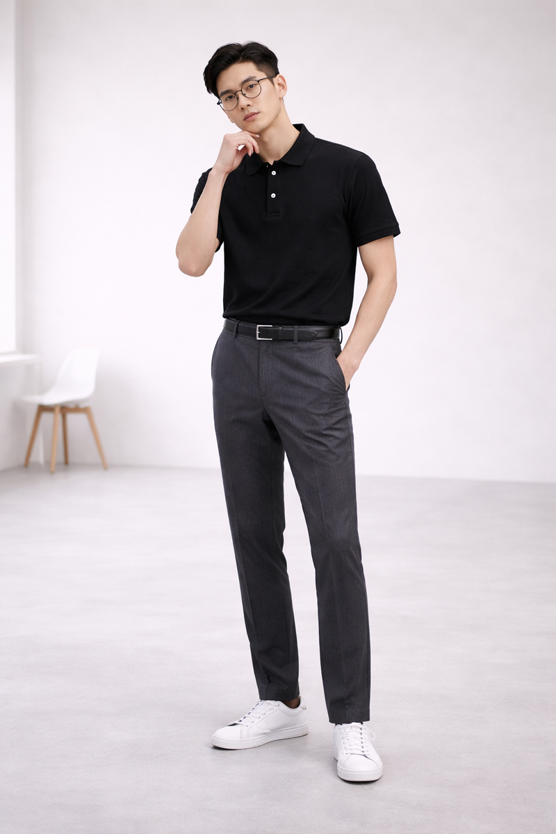 Original Celio Collar T-Shirt (black)