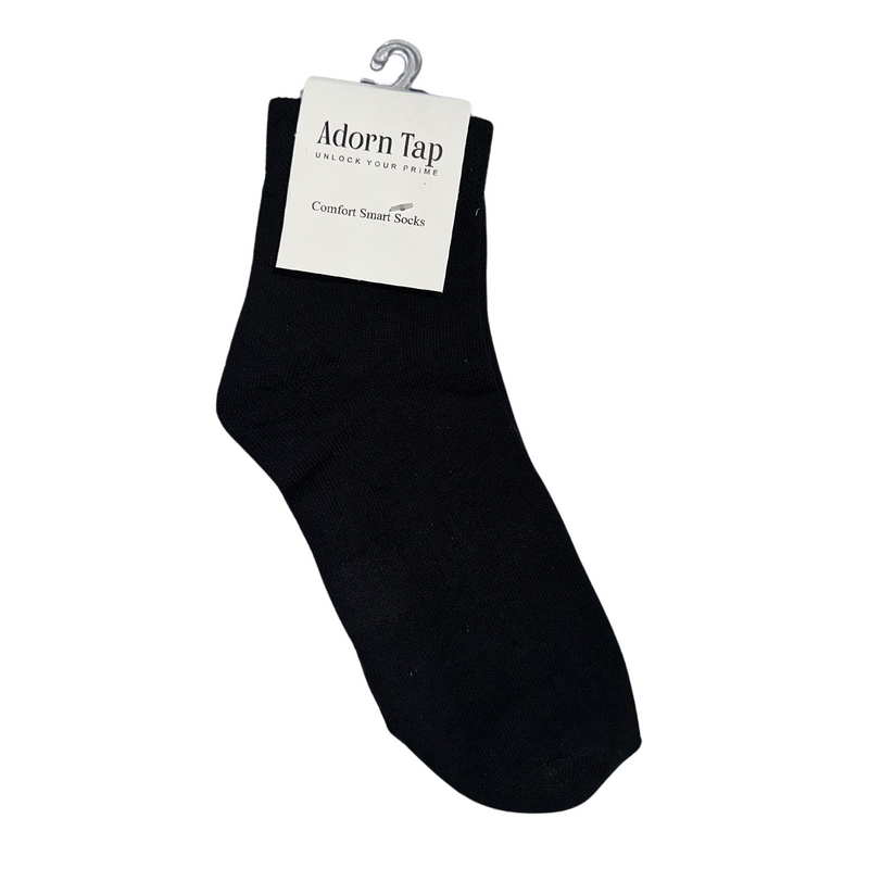 Non Terry Cotton sock (Black)