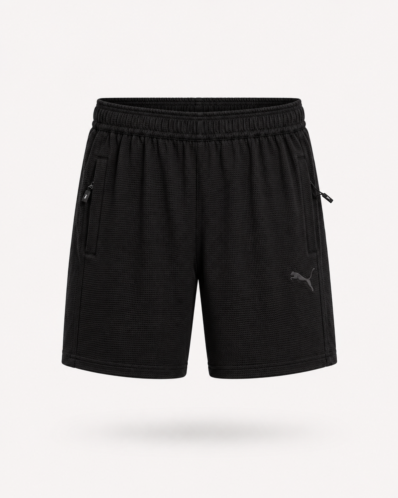 PUMA- STRETCHABLE SHORTS WITH ZIPPER