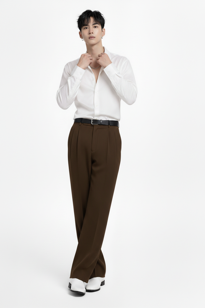 ZARA BAGGY FITS MENS FORMAL PANTS (ESPRESSO BROWN)