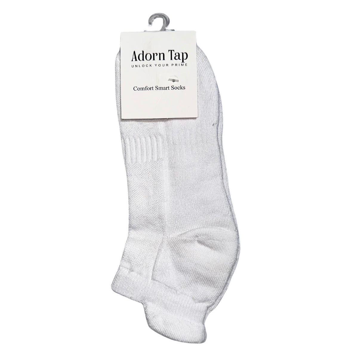 Half Terry sneaker length comfort smart socks (White)