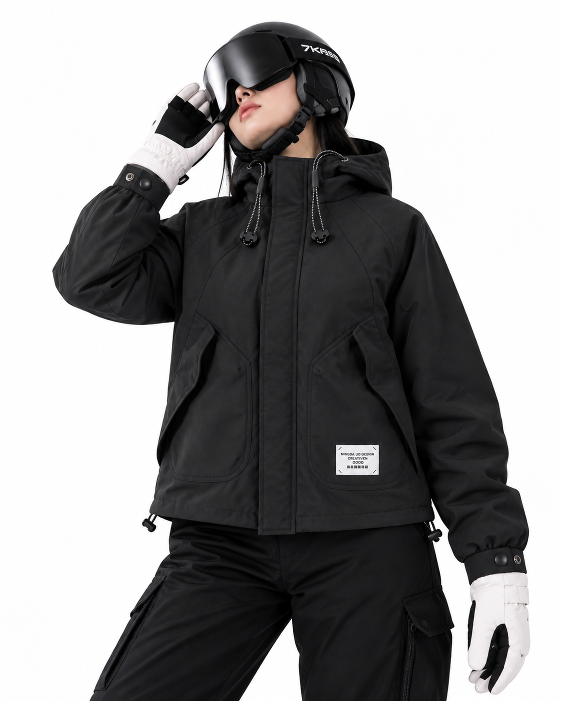 Hooded Utility Windbreaker Jacket