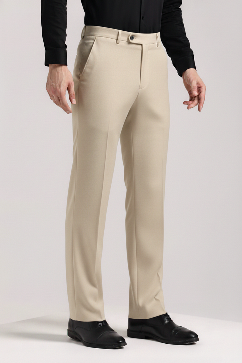 RALPH LAUREN REGULAR FIT MENS FORMAL PANTS (BEIGE)
