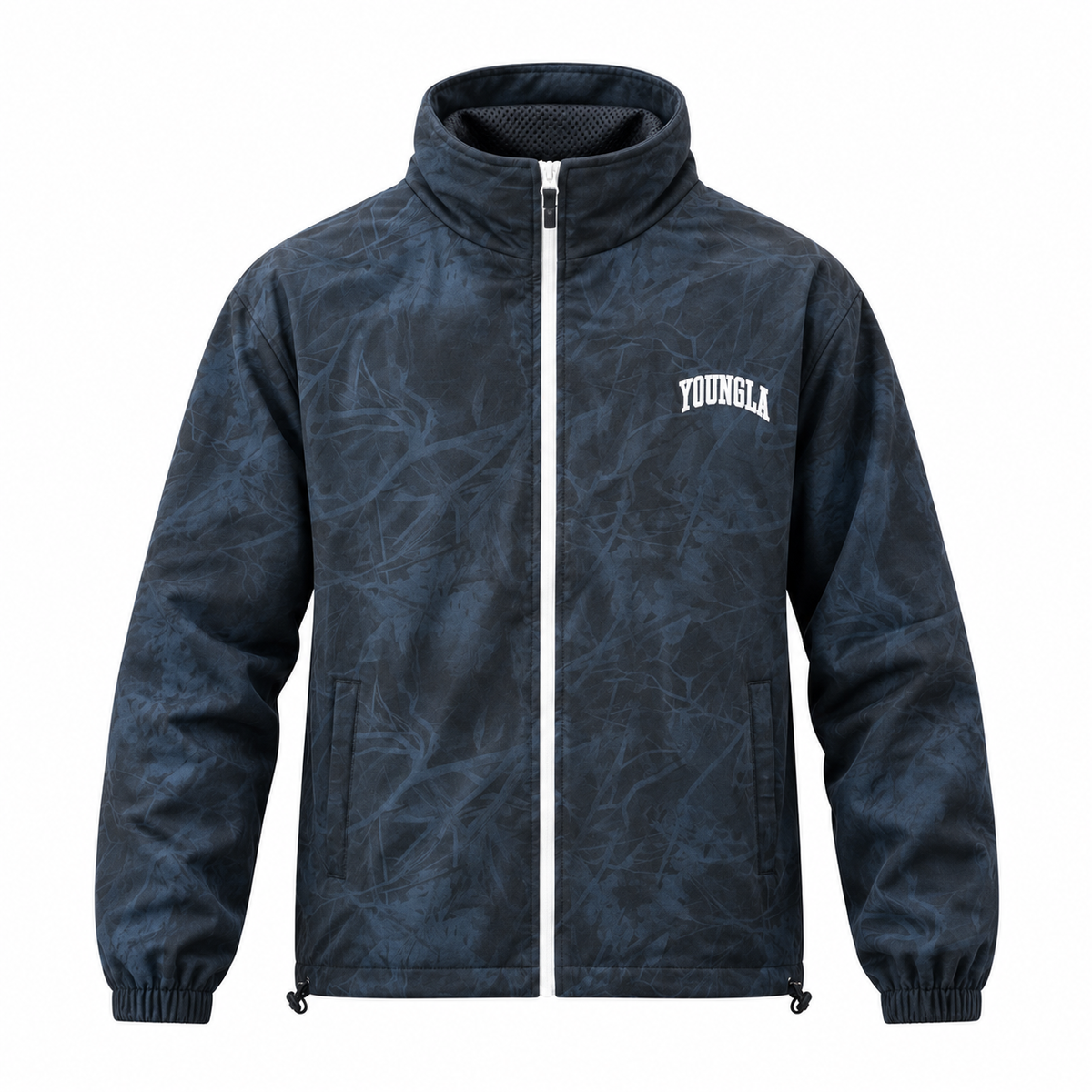 YOUNGLA Camouflage High-Neck
Zip-Up Jacket