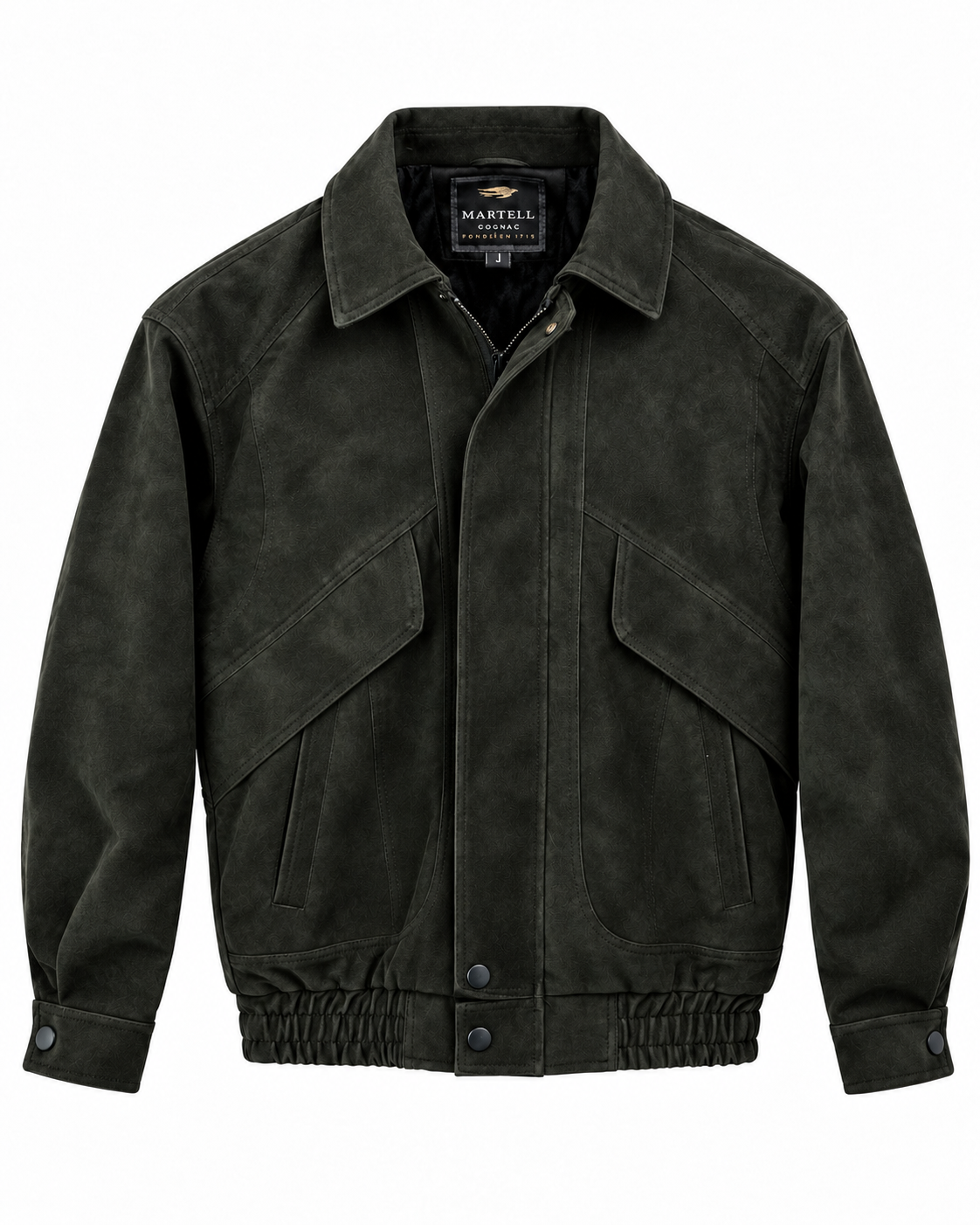 Unisex MARTELL Suede Collared Utility Jacket