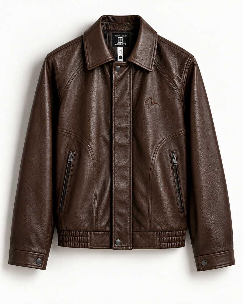 Unisex BABIBOY Bomber Signature Faux Leather Jacket