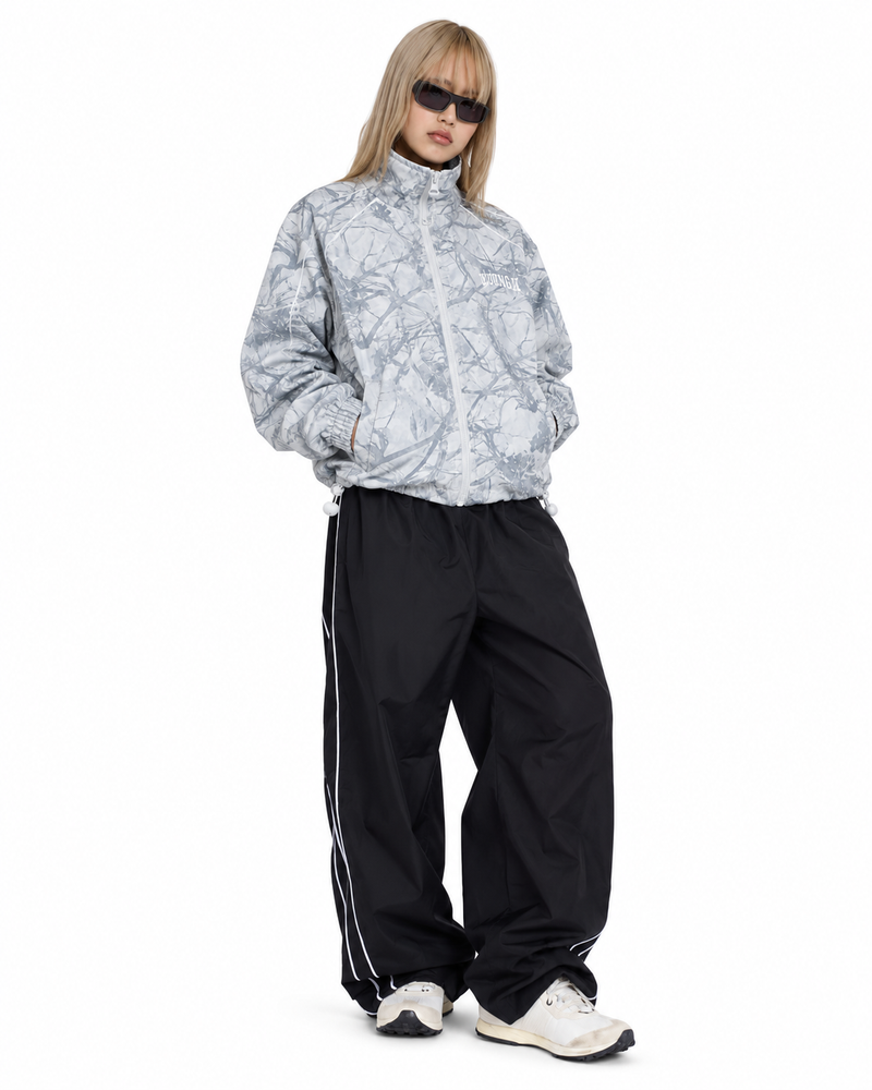 YOUNGLA Camouflage High-Neck
Zip-Up Jacket