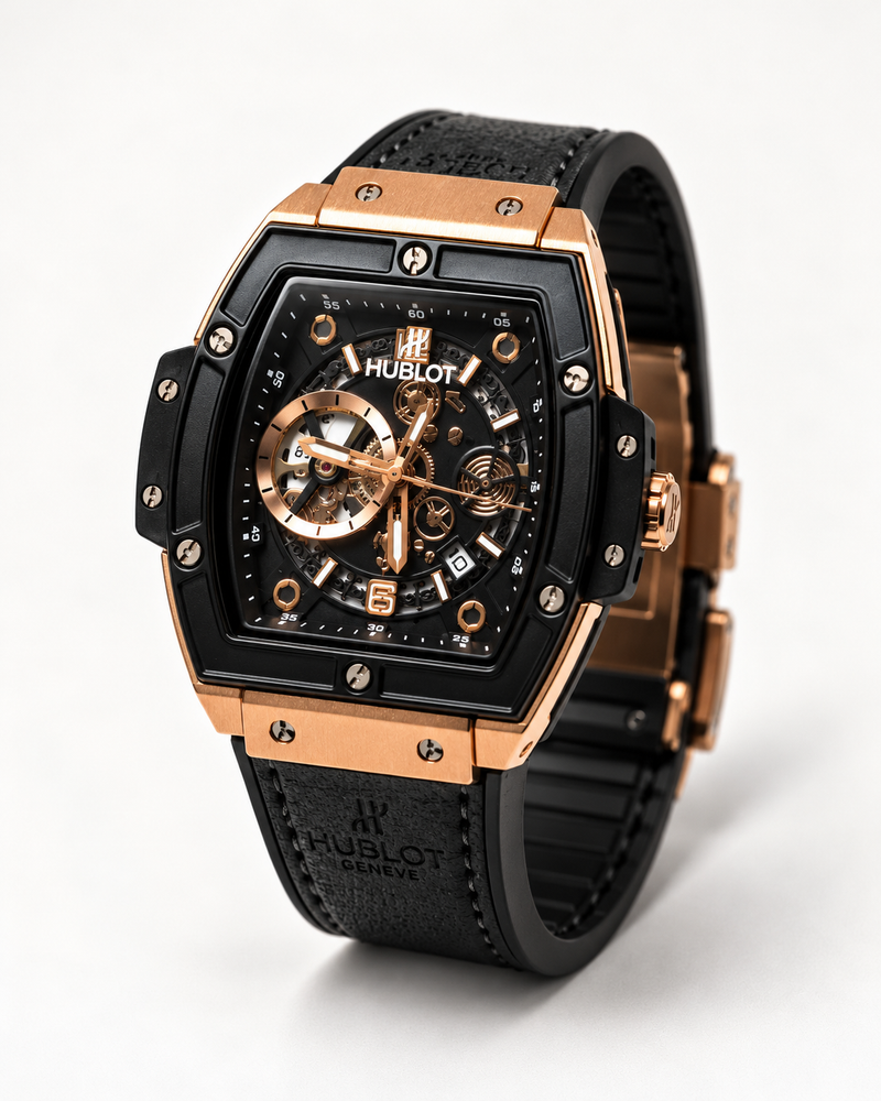 Hublot-Inspired Big Bang Skeleton Dial Watch