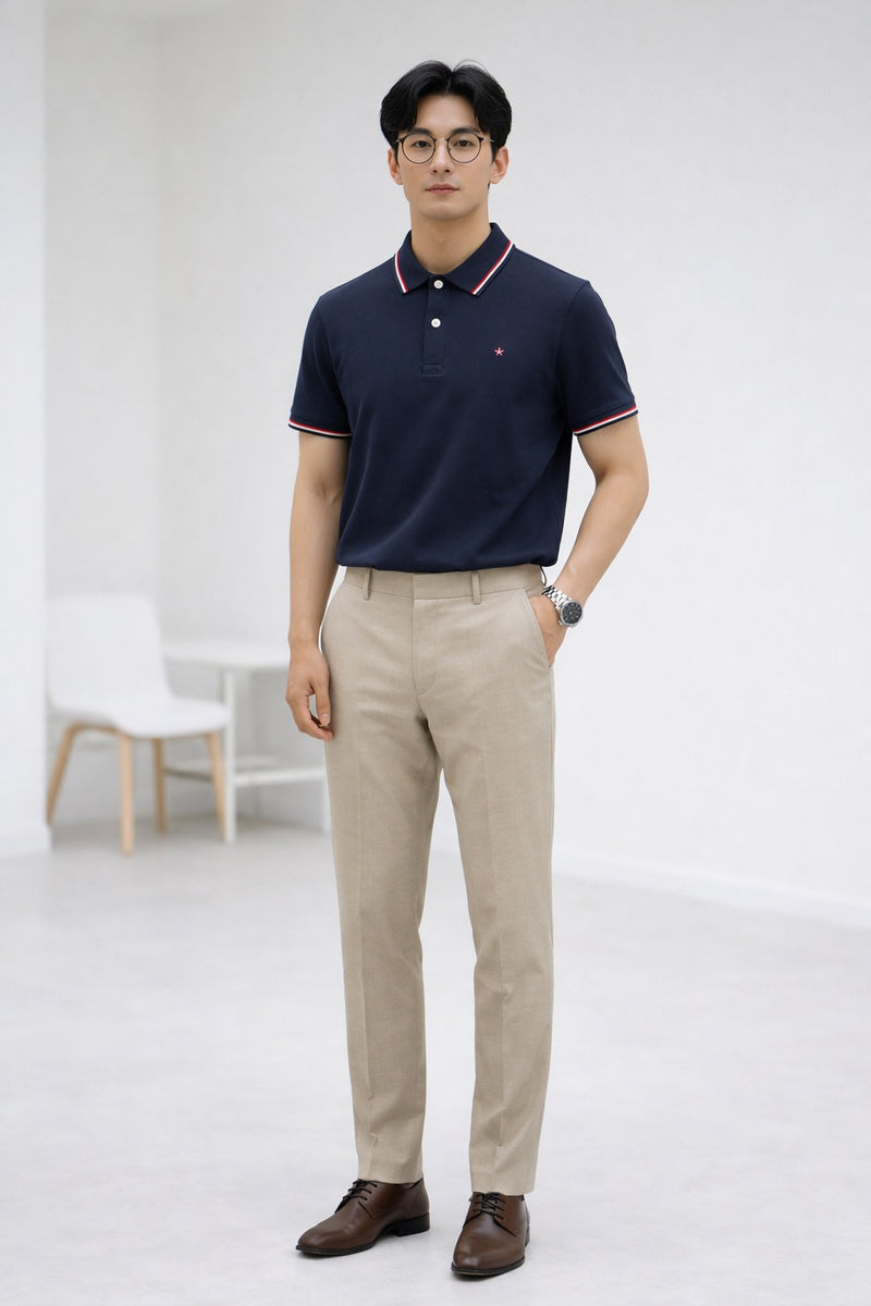 Original Celio Collar T-Shirt (navy)