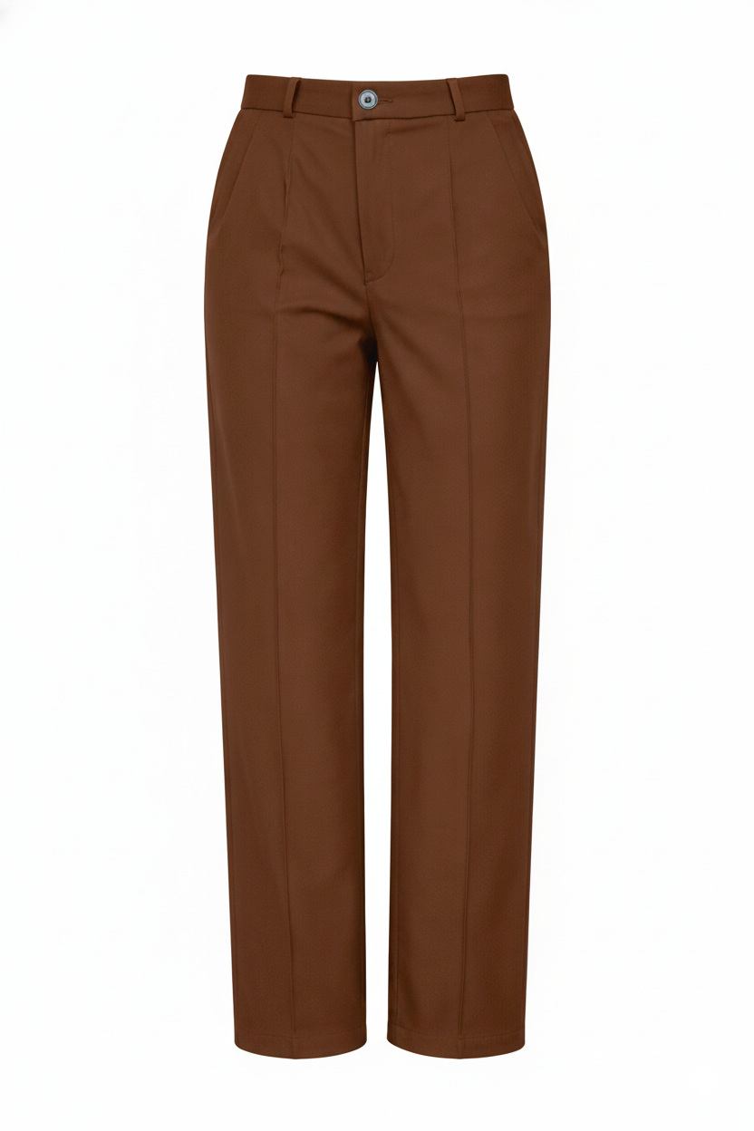 INAACO RELAXED FIT FORMAL PANTS (BROWN)