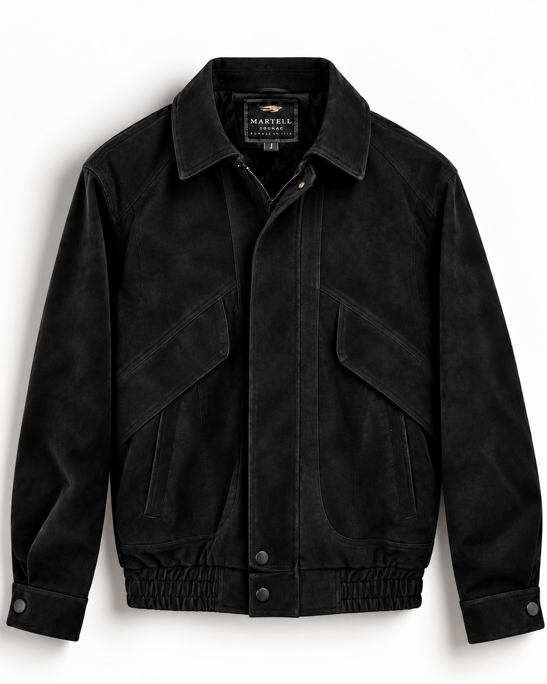 Unisex MARTELL Suede Collared Utility Jacket