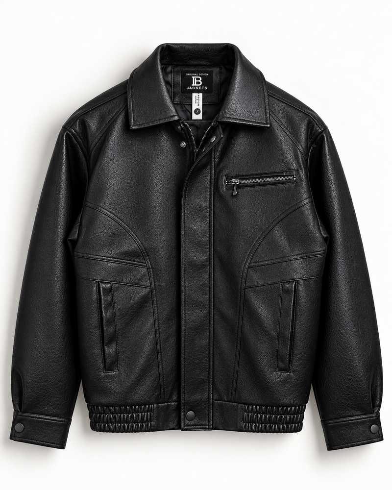 Unisex BABIBOY Signature Faux Leather Jacket