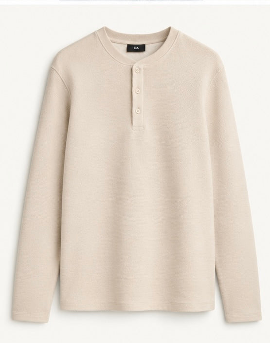 ORIGINAL C&A Thermal Knit Henley Top