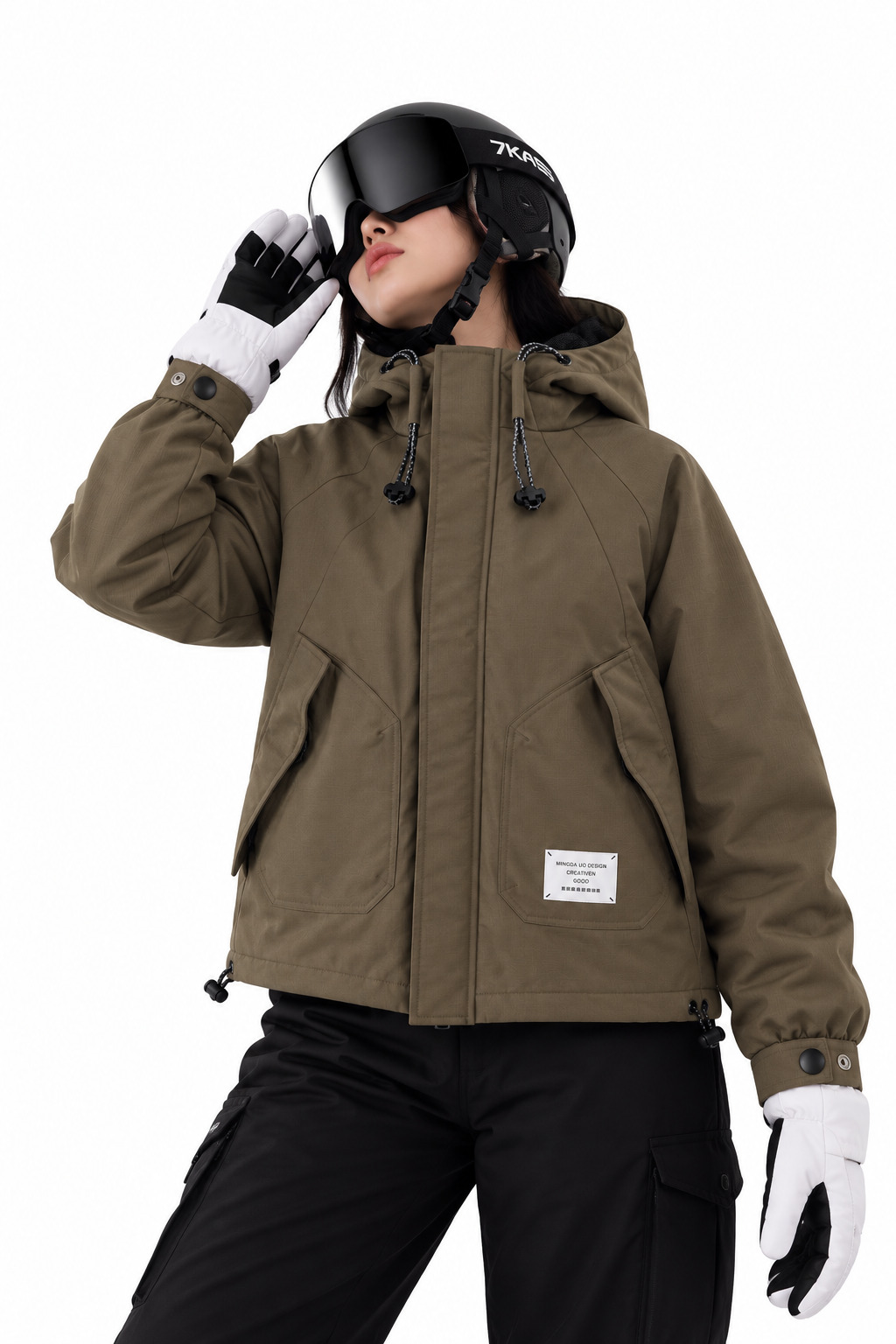 Hooded Utility Windbreaker Jacket