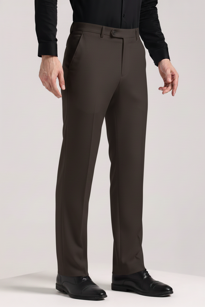 RALPH LAUREN REGULAR FITS MENS FORMAL PANTS (ESPRESSO BROWN)