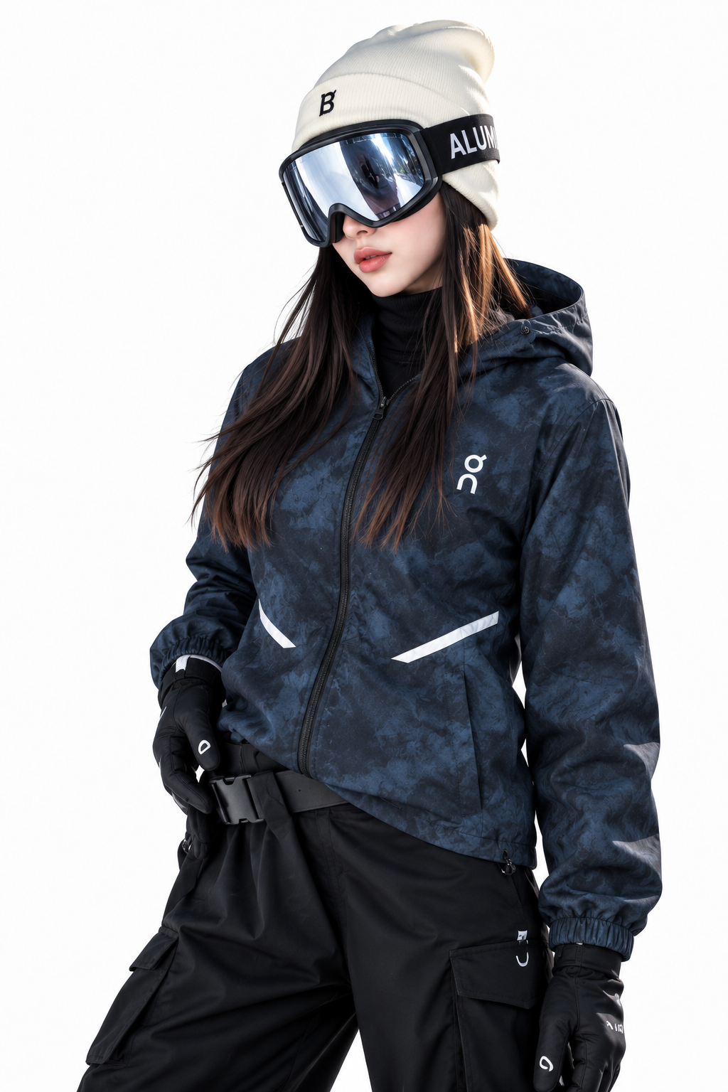 On Running Grey Camo Hooded Jacket