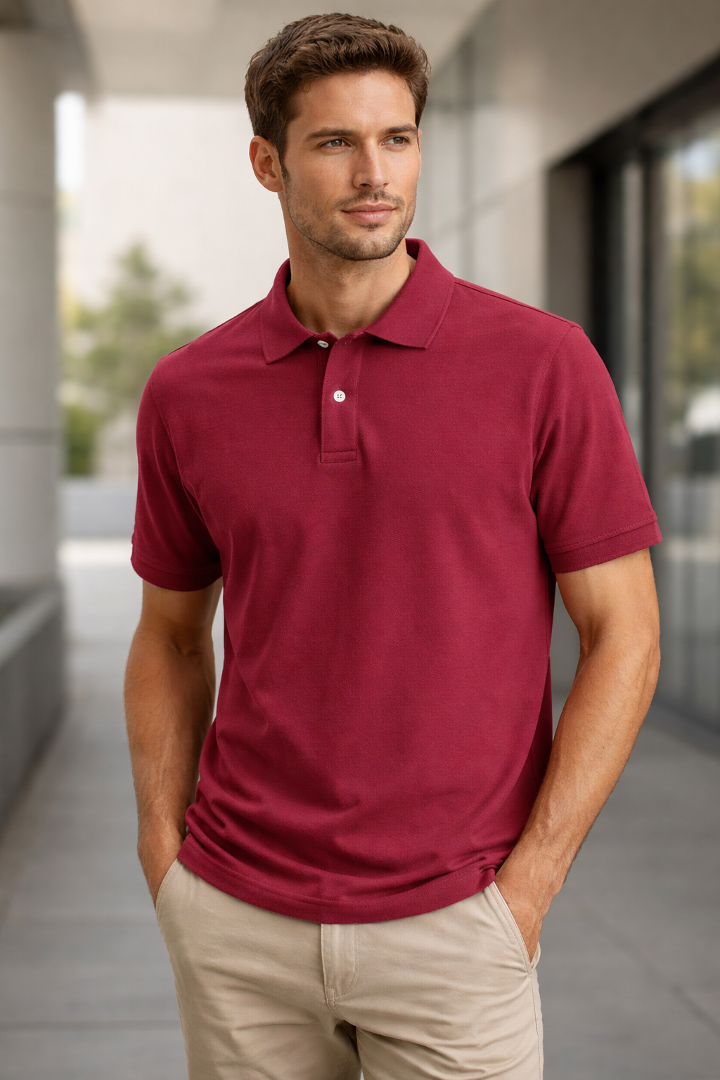 BRANDED COLLAR T SHIRT