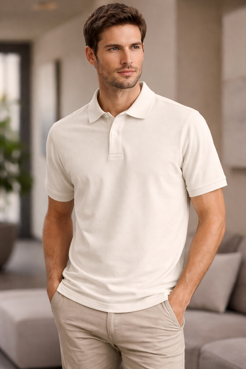 BRANDED COLLAR T SHIRT