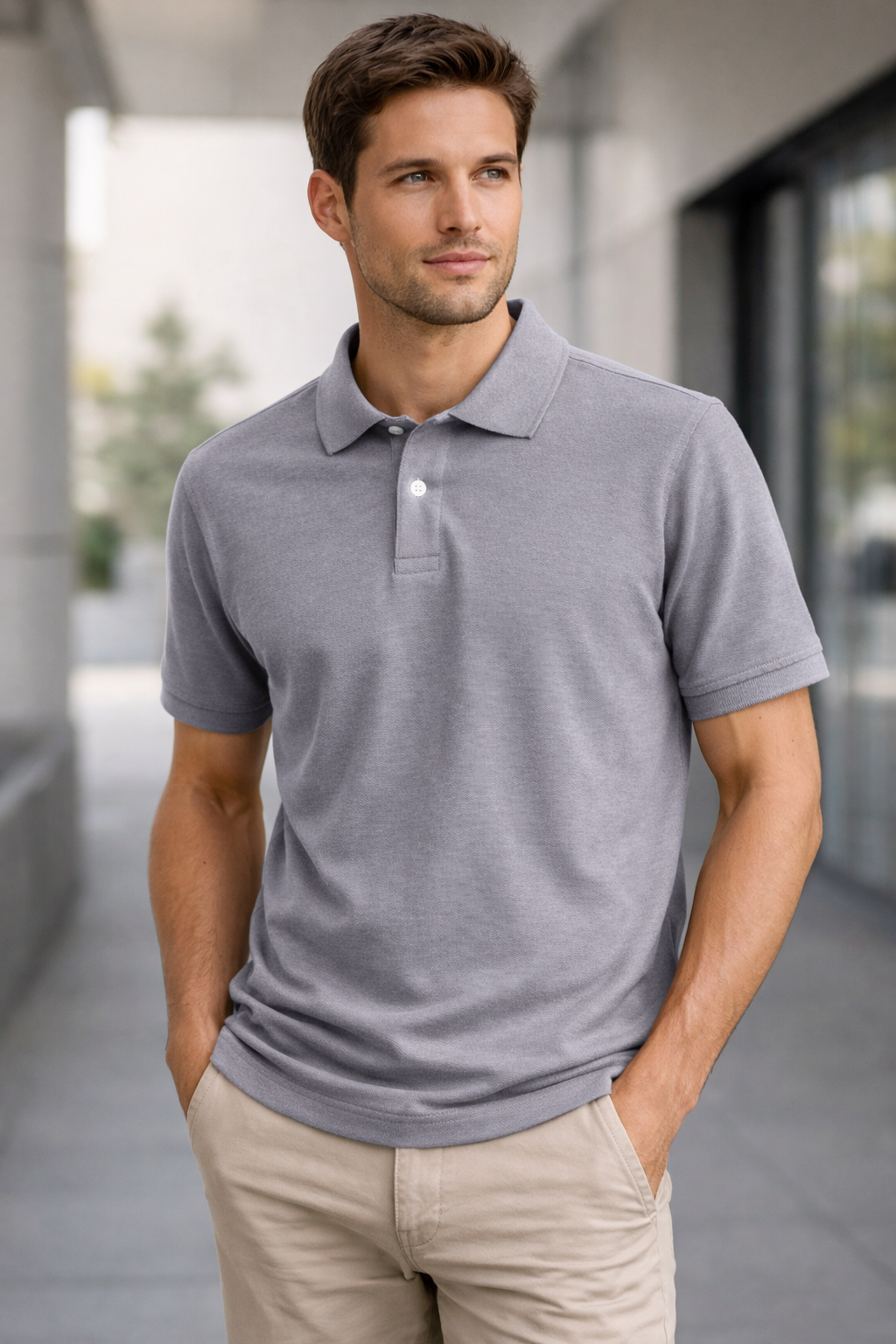 BRANDED COLLAR T SHIRT