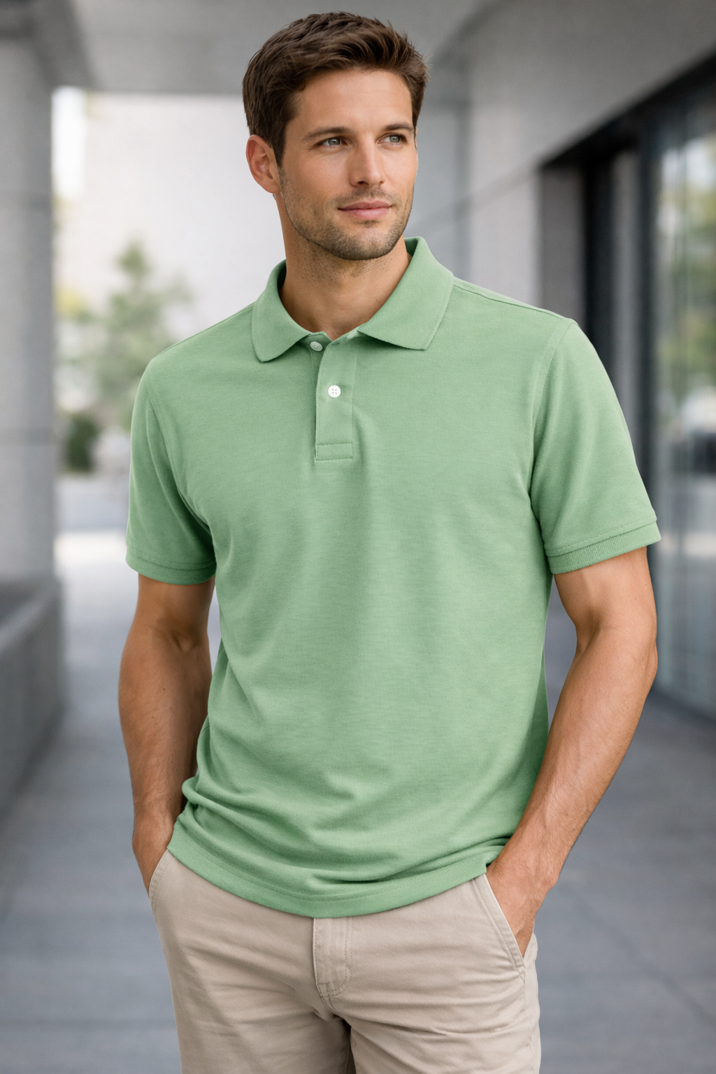 BRANDED COLLAR T SHIRT
