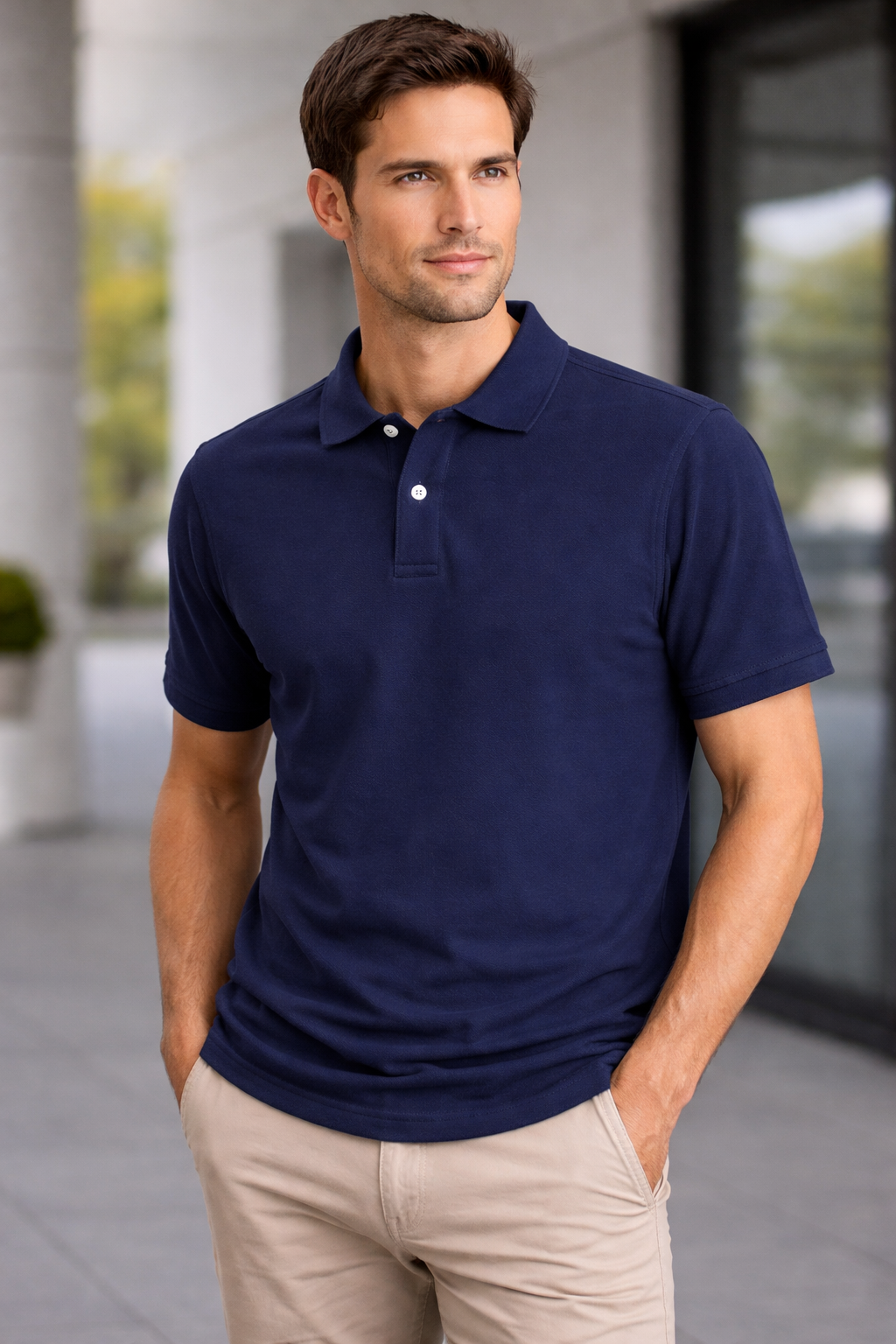 BRANDED COLLAR T SHIRT
