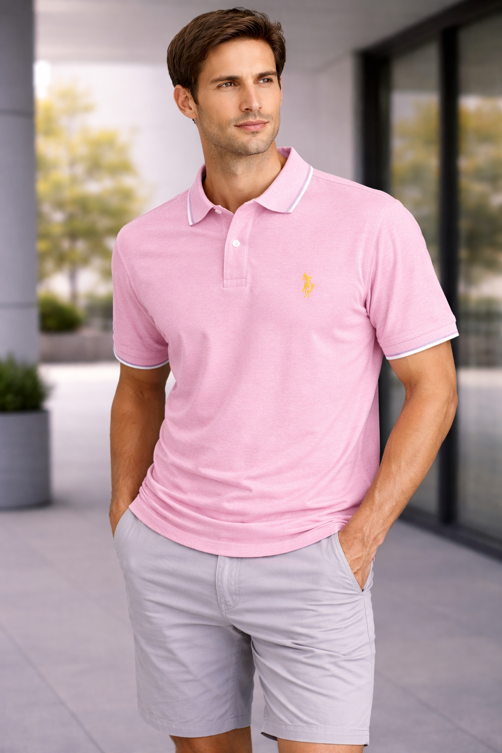 BRANDED COLLAR T SHIRT