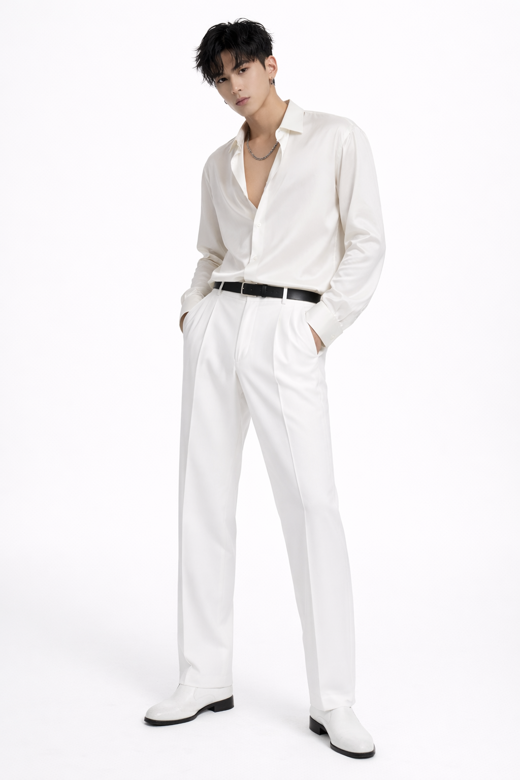 ZARA BAGGY FITS MENS FORMAL PANTS (WHITE)
