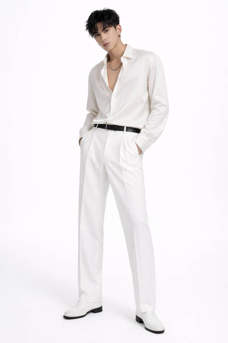 ZARA BAGGY FITS MENS FORMAL PANTS (WHITE)