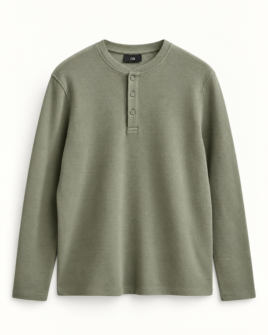 ORIGINAL C&A Thermal Knit Henley Top