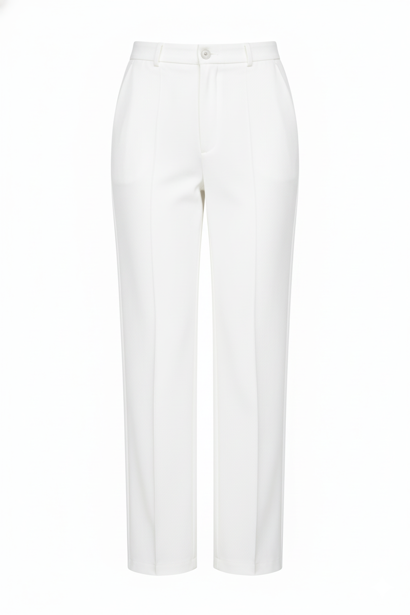 INAACO RELAXED FIT FORMAL PANTS (WHITE)