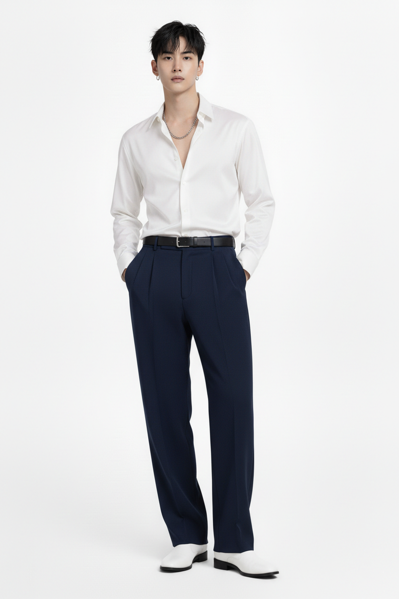 ZARA BAGGY FITS MENS FORMAL PANTS (NAVY BLUE)