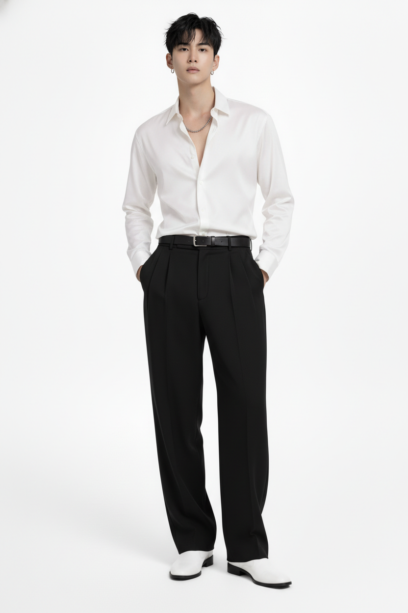 ZARA BAGGY FITS MENS FORMAL PANTS (BLACK)