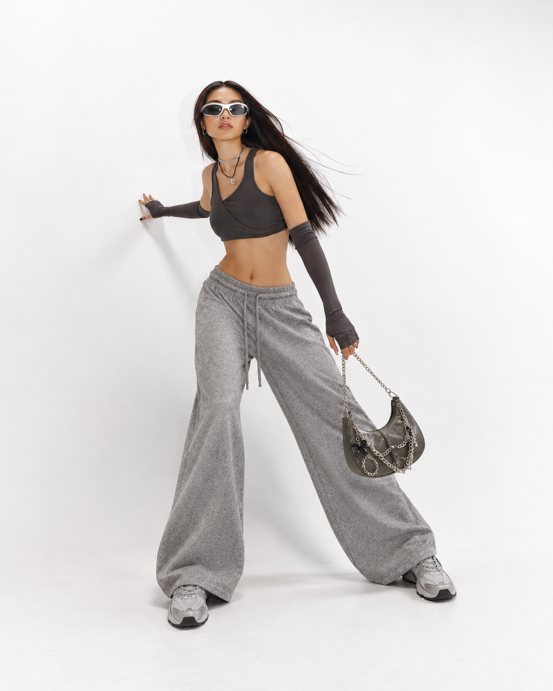H&M Wide-leg Jogger Pants