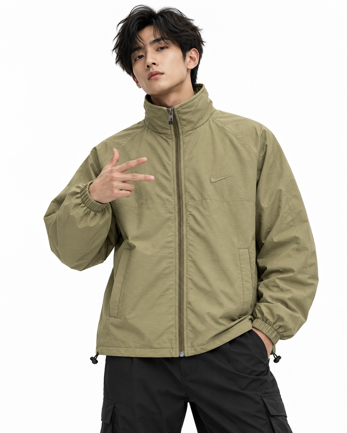 NIKE High-Neck Windbreaker Jacket