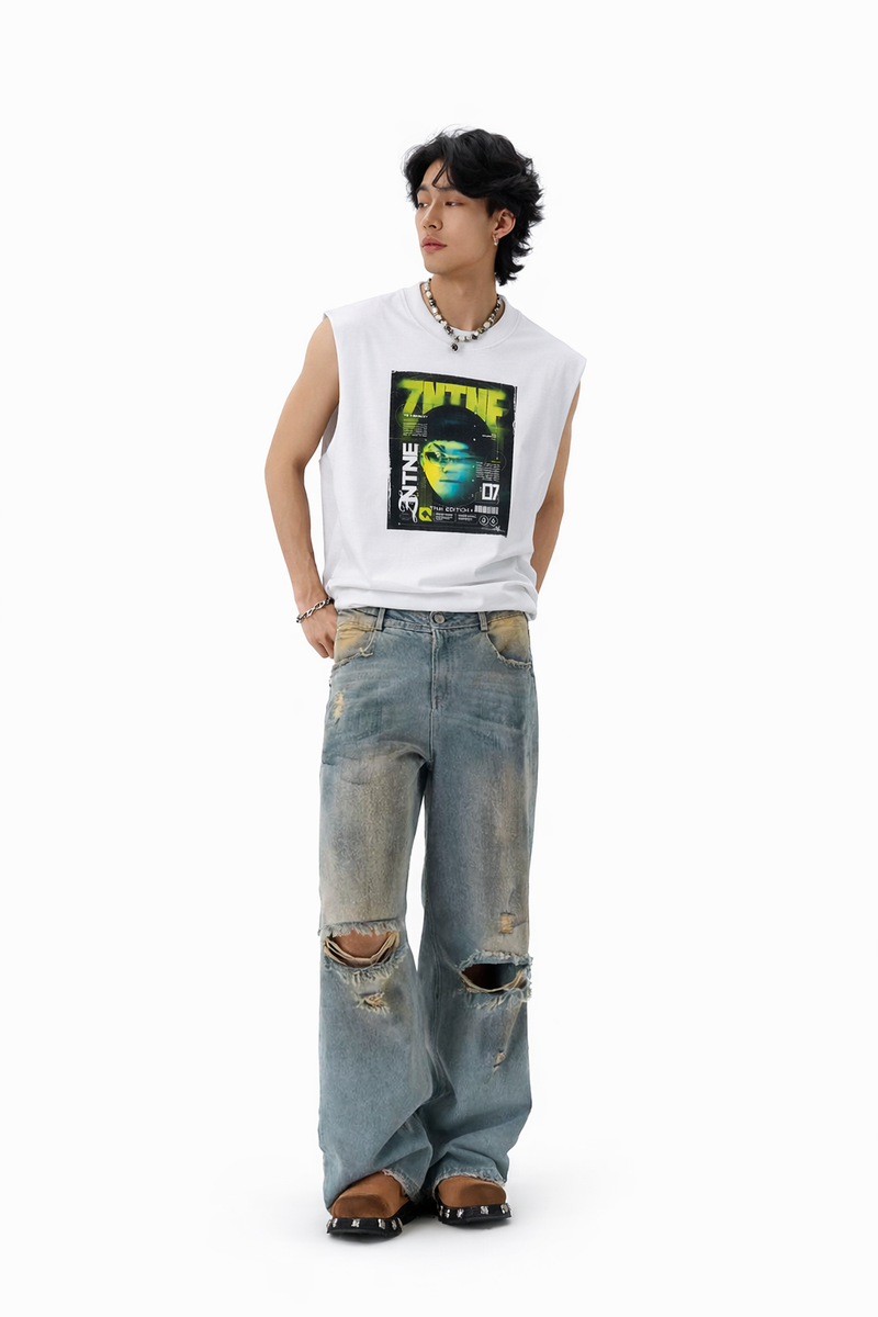 GRAPHIC TANK TOP(SLEEVELESS T-shirt )