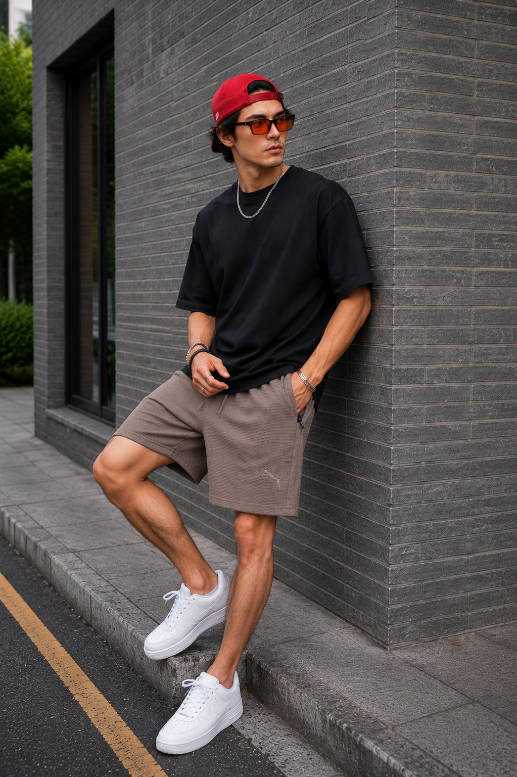 PUMA- STRETCHABLE  SHORTS WITH ZIPPER