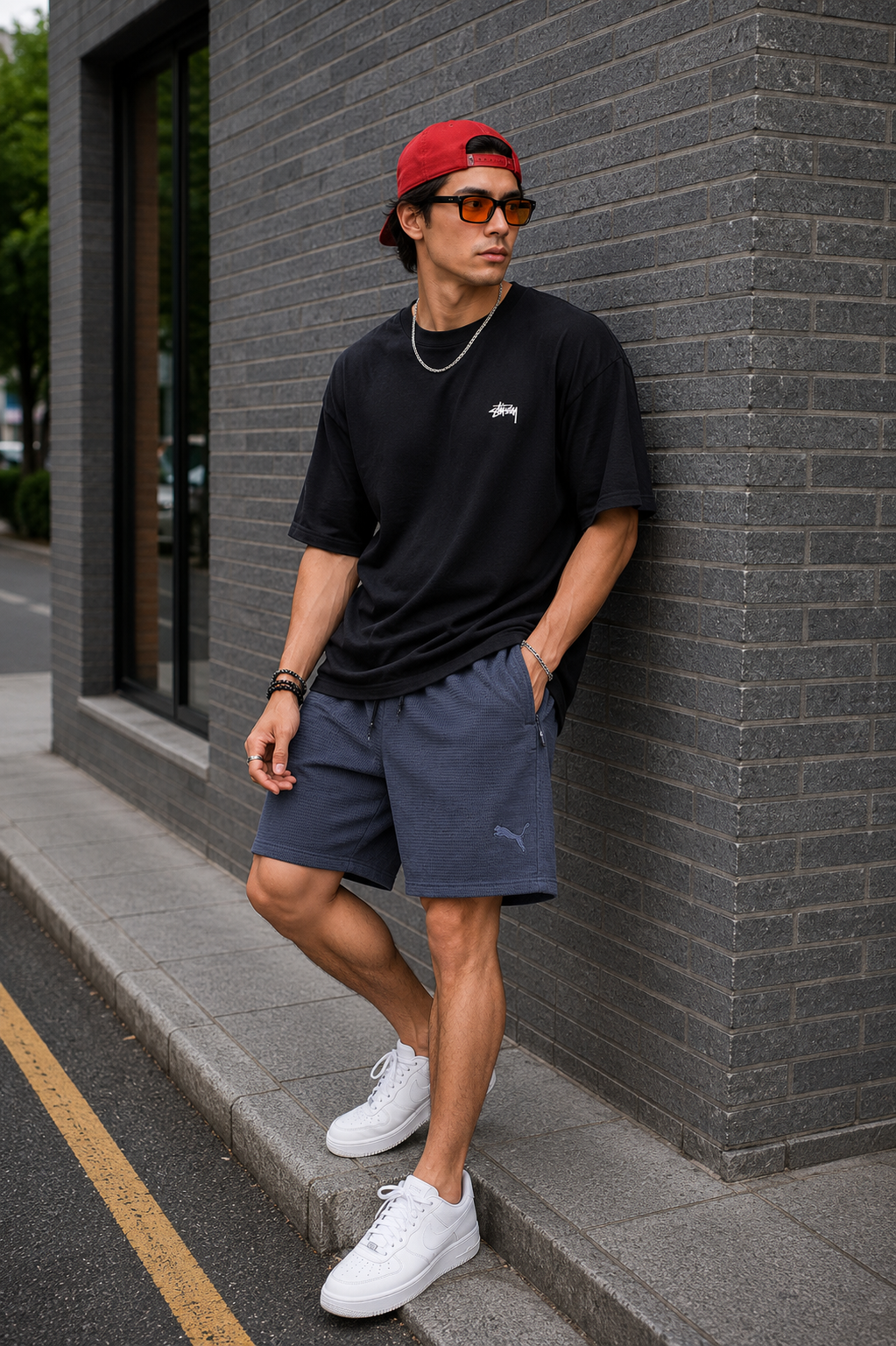 PUMA- STRETCHABLE  SHORTS WITH ZIPPER